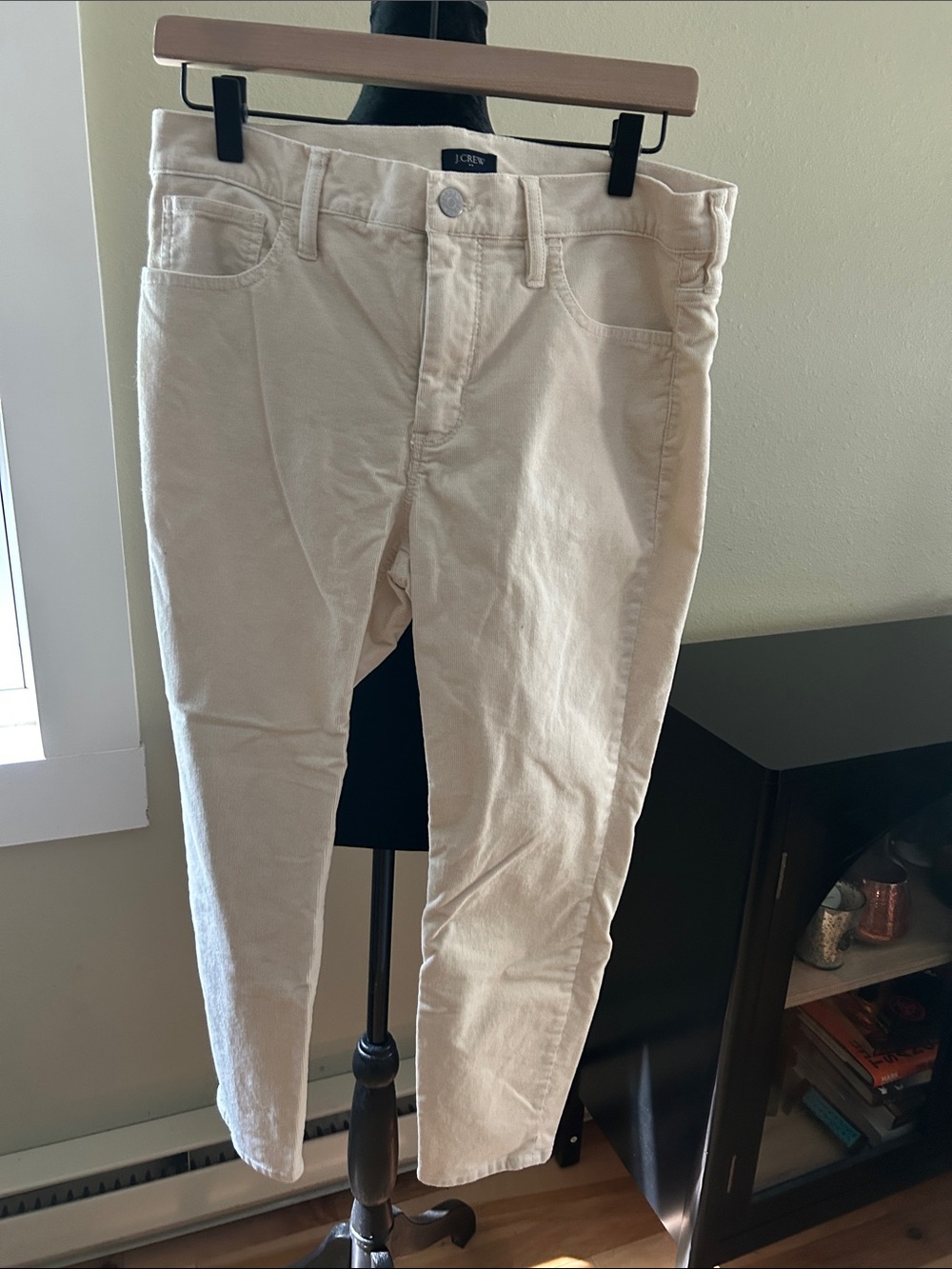 J. Crew Women's Corduroy Cream Skinny Jeans